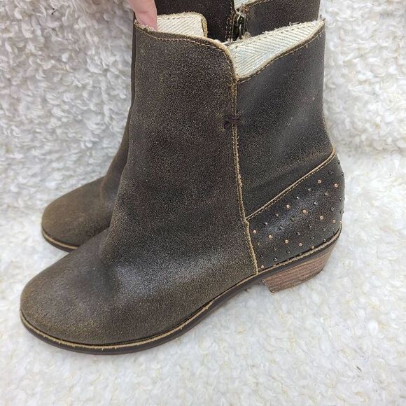 Reef Adora Studded Brown Leather Ankle Boots size 9 - Picture 4 of 9